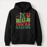 Holiday Stethoscope Nurse Hoodie, ICU Nurse Christmas Hoodie, Humorous RN Medical Sweatshirt, Winter Healthcare Hoodie, Christmas Nurse Present