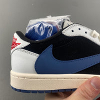 Low Top Sneakers, Blue White Black Colorway, Reverse Hook Design, Lace Up Design, Casual Gift for Sneaker Fans