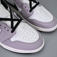 Sneakers, White Purple Colorway, Reflective Detail, Lace Up Design, Casual Gift for Sneaker Fans