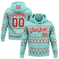 Personalized Name Number Xmas Sweatshirt, Custom Christmas Ugly Sweater Hoodie, Fleece Holiday Hoodie, Sports Fan Christmas Present