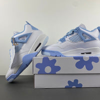 Low Top Sneakers, White Blue Colorway, Lace Up Design, Casual Gift for Sneaker Fans