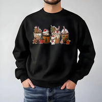 Gingerbread Latte Holiday Sweater, Christmas Coffee Sweatshirt, Comfy Coffee Crewneck, Winter Coffee Lover Graphic Sweatshirt, Holiday Present