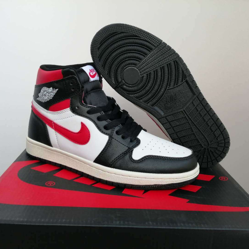 Sneakers, White Black Red Colorway, Lace Up Design, Casual Gift for Sneaker Fans