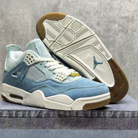 Mid Top Sneakers, Blue Colorway, Lace Up Design, Casual Gift for Sneaker Fans