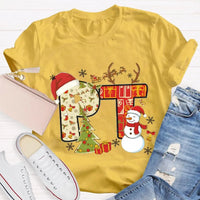 PT Snowman Graphic Tee, Physical Therapy Christmas Shirt, Physical Therapist Holiday T-Shirt, Winter Rehab Clinic Tee, PT Christmas Present