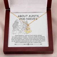 Stainless Steel Anchor Pendant Necklace, Aunt and Niece Heart Anchor Necklace, Sentimental Niece Auntie Jewelry, Birthday Christmas Present