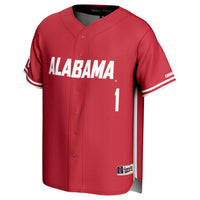 #1 Alabama Crimson Tide Lightweight Baseball Fashion Jersey - Crimson