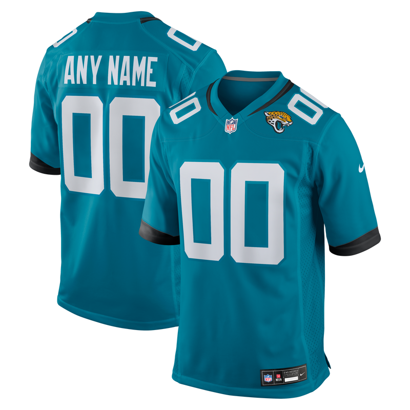 Jacksonville Jaguars Teal Custom Game Jersey