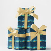 Celestial Stars Wrapping Paper, Night Sky Constellation Christmas Wrapping Paper, Holiday Gift Wrapping Paper, Winter Birthday Present Wrap