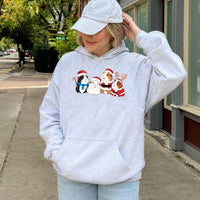 Adorable Guinea Pig Holiday Hoodie, Guinea Pig Christmas Hoodie, Humorous Santa Guinea Pig Sweatshirt, Xmas Animal Lover Pullover, Winter Pet Present