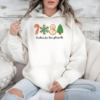Adorable Christmas Pregnancy Announcement Sweatshirt, Cookies for Two Please Hoodie, Holiday Expecting Mom Hooded Pullover