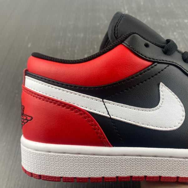 Low Top Sneakers, White Black Red Colorway, Lace Up Design, Casual Gift for Sneaker Fans