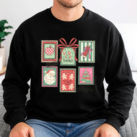 Vintage Holiday Stamp Crewneck, Very Merry Teacher Sweatshirt, Adorable Christmas Educator Pullover, Elementary Teacher Xmas Sweater Present