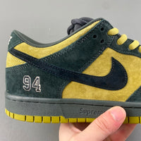 Low Top Sneakers, Army Green Yellow Colorway, Lace Up Design, Casual Gift for Sneaker Fans