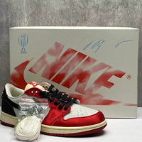 Low Top Sneakers, White Black Red Colorway, Lace Up Design, Casual Gift for Sneaker Fans