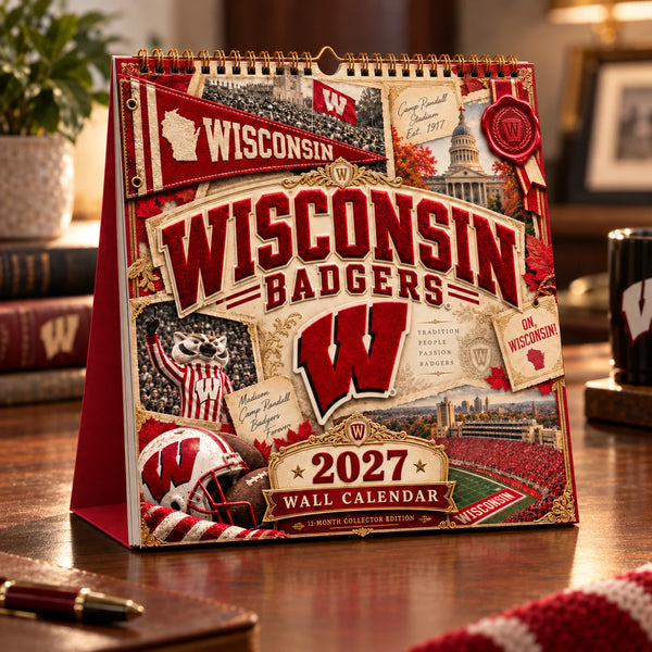 WIS Tradition Stacked High - Collegiate Scrapbook Wall Calendar - main