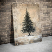 Snowy Christmas Landscape Poster, Rustic Winter Pine Tree Wall Art, Comfy Cabin Wall Art, Winter Holiday Wall Art, Nature Digital Download