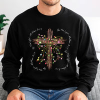 Christmas Cross Sweatshirt, Be the Light Sweatshirt, Christian Bible Verse Crewneck, Rustic Holiday Sweater, Faith Present for Women and Men
