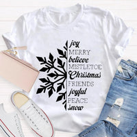 Holiday Snowflake T-Shirt, Christmas Snowflake Shirt, Winter Graphic Tee, Comfy Xmas Snowflake Shirt, Christmas Present for Women and Men