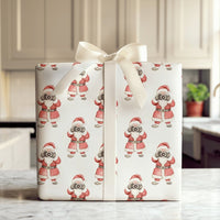 Vintage Camera Christmas Gift Wrap, Photographer Santa Wrapping Paper, Watercolor Photographer Wrapping Paper, Camera Holiday Gift Wrap