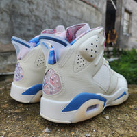 High Top Sneakers, White Blue Colorway, Lace Up Design, Casual Gift for Sneaker Fans