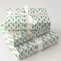 Rustic Evergreen Forest Gift Wrap, Green Pine Tree Wrapping Paper, Minimalist Christmas Tree Wrapping Paper, Winter Holiday Gift Wrap Roll
