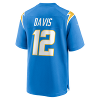 Los Angeles Chargers Derius Davis Powder Blue Team Game Jersey