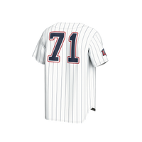 Adult #71 White Liberty Flames Lightweight Collegiate Baseball Fashion Jersey