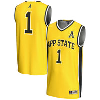 #1 Appalachian State Mountaineers Lightweight Basketball Jersey - Gold