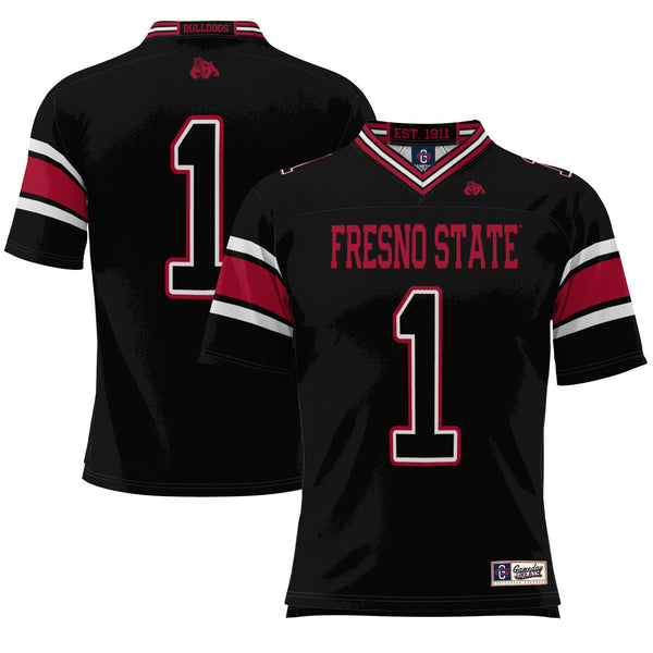 #1 Fresno State Bulldogs Endzone Football Jersey - Black
