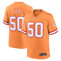 Tampa Bay Buccaneers Vita Vea Orange Throwback Game Jersey