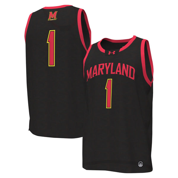 #1 Maryland Terrapins Replica Basketball Jersey - Black