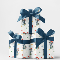 Iggy Dog Christmas Gift Wrap, Italian Greyhound Wrapping Paper, Adorable Sighthound Holiday Wrapping Paper, Pet Lover Xmas Gift Wrap Roll