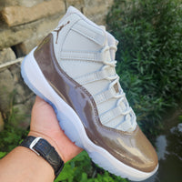 High Top Sneakers, Gray Brown Colorway, Lace Up Design, Casual Gift for Sneaker Fans
