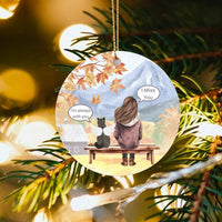 I Miss You Angel Pet Sympathy Ornament, Cat Memorial Ornament, Ceramic Loss of Cat Keepsake Ornament, Pet Memorial Christmas Tree Present