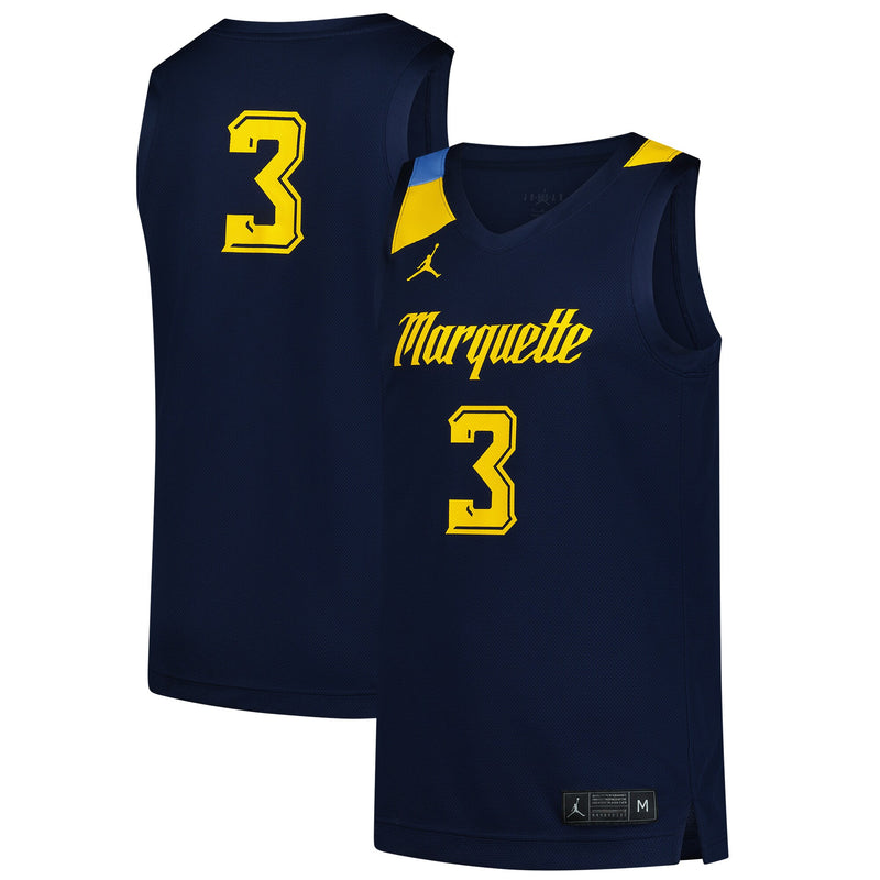 #3 Navy Marquette Golden Eagles Replica Basketball Jersey