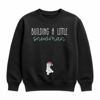 Christmas Pregnancy Announcement Sweatshirt, Building a Little Snowman Sweatshirt, Holiday Baby Reveal Crewneck, Adorable Mom to Be Sweatshirt