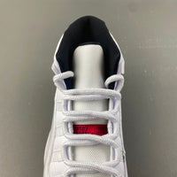 Low Top Sneakers, White Red Colorway, Patent Leather Footwear, Lace Up Design, Casual Gift for Sneaker Fans