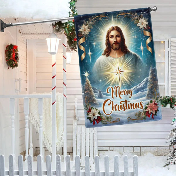 Merry Christmas Religious Flag, Jesus Christ Christmas Garden Flag, Double Sided Christian Nativity Garden Flag, Faith Holida