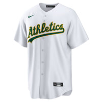 Athletics White Home Blank Replica Jersey