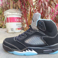 High Top Sneakers, University Blue Black Colorway, Lace Up Design, Casual Gift for Sneaker Fans