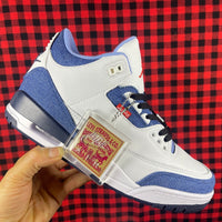 Low Top Sneakers, Blue White Colorway, Lace Up Design, Casual Gift for Sneaker Fans