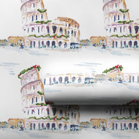 Italy Travel Christmas Gift Wrap, Roman Colosseum Wrapping Paper, Rome Landmark Wrapping Paper, Italian Holiday Wrapping Paper