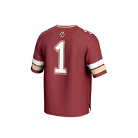 #1 Boston College Eagles Lightweight Collegiate Football Fashion Jersey - Maroon