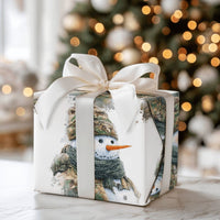 Tactical Soldier Christmas Gift Wrap, Military Camo Snowman Wrapping Paper, Army Veteran Holiday Paper, Festive Present Wrapping Paper, Present