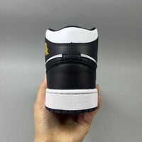 High Top Sneakers, Black Yellow Colorway, Lace Up Design, Casual Gift for Sneaker Fans