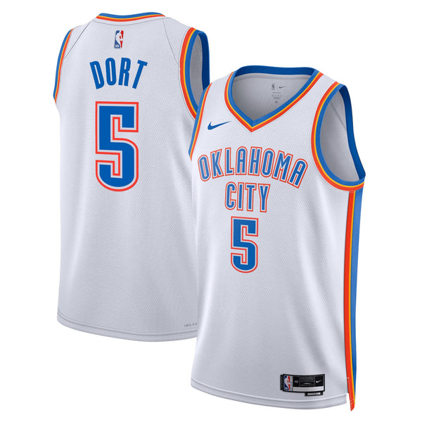 Oklahoma City Thunder Association Edition Swingman Jersey - White - Luguentz Dort