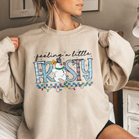 Adorable Snowman Christmas Sweatshirt, Feelin a Little Frosty Sweatshirt, Retro Winter Snowman Crewneck, Comfy Holiday Graphic Pullover Sweater