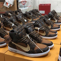 Sneakers, Brown Black Colorway, Lace Up Design, Casual Gift for Sneaker Fans