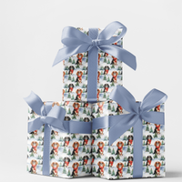 Watercolor Puppy Wrapping Paper, Cavalier King Charles Christmas Wrapping Paper, Holiday Dog Gift Wrap, Adorable Pet Present Wrap